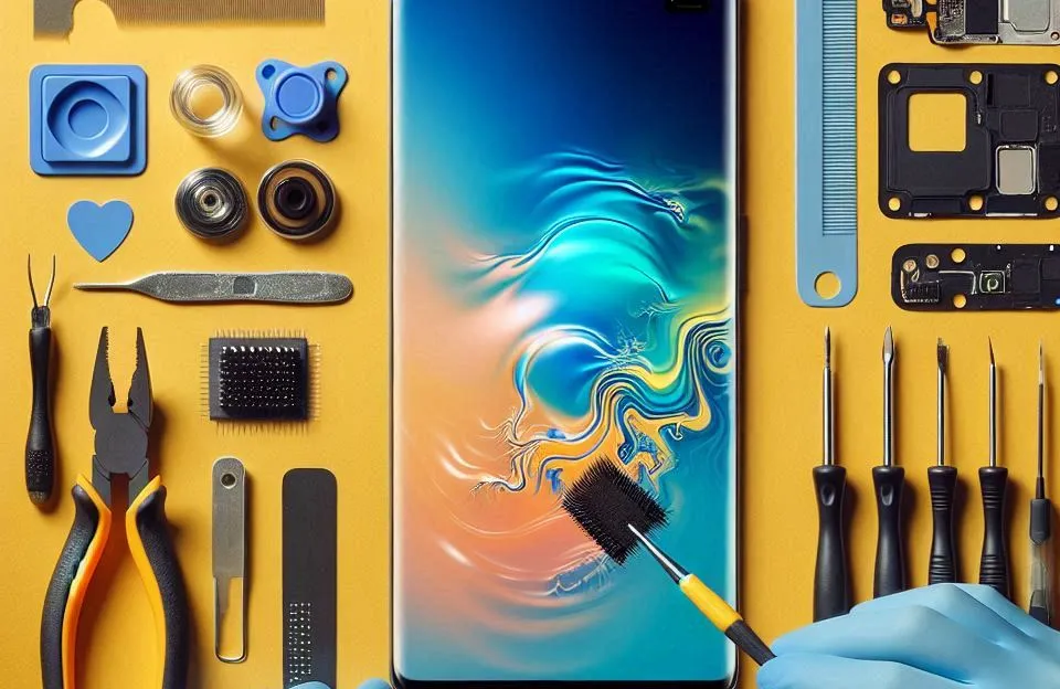 Tela AMOLED para Galaxy S10: Digitalizador LCD 6,1" com Impressão Digital e Ferramentas de Reparo