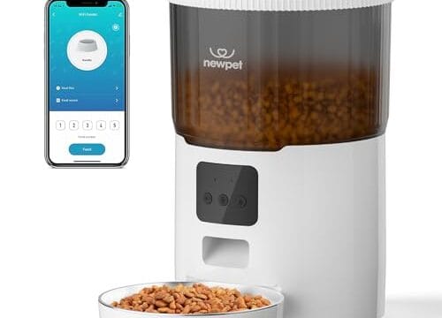 4L Alimentador Automático Cães Gatos Pets Programável Smart, Alimentador para animais de estimação Tuya WIFI Dispensador de alimentos inteligente para cães e gatos