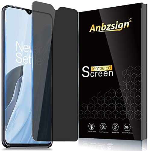 Anbzsign [Pacote com 2 películas de privacidade OnePlus Nord N300 5G / OnePlus Nord N20 SE, vidro temperado de dureza 9H.