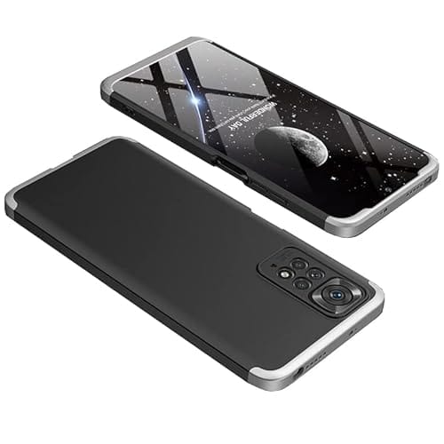 Capa Capinha 360 Fosca Para Xiaomi Redmi Note 11s e 11T 5G Tela De 6.6" Polegadas Case Acrílica - Danet (Preta com cinza)