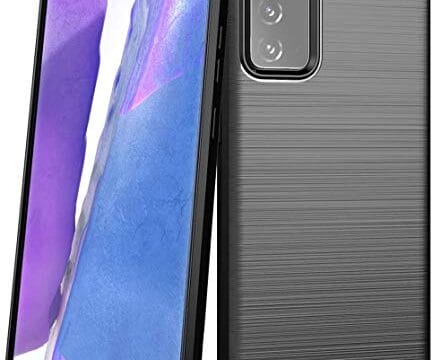 Capa Capinha Anti Impacto Para Samsung Galaxy Note 20 com Tela de 6.7" polegadas - Case Com Desenho Fibra De Carbono Shock Queda - Danet (Preto)