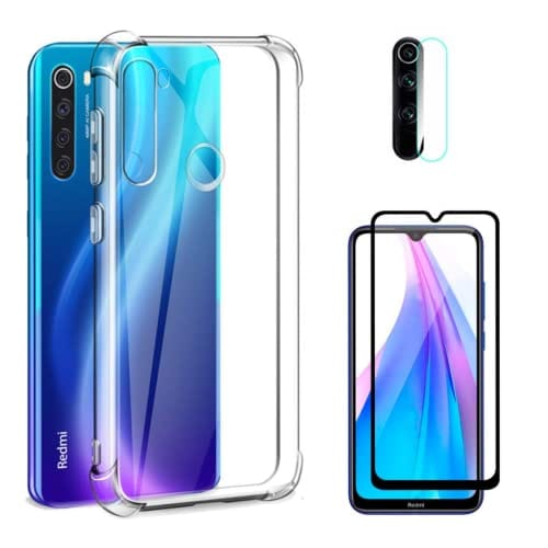 Capa Capinha Xiaomi Redmi Note 8 2021 Tela 6.3 + Película Vidro 3d + Película Camera - (C7)