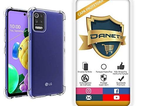 Capa Protetora Para Lg K52 K62 e K62 Plus com Tela de 6.6" Polegadas Capinha Case Transparente Air Anti Impacto Proteção De Silicone Flexível - Danet