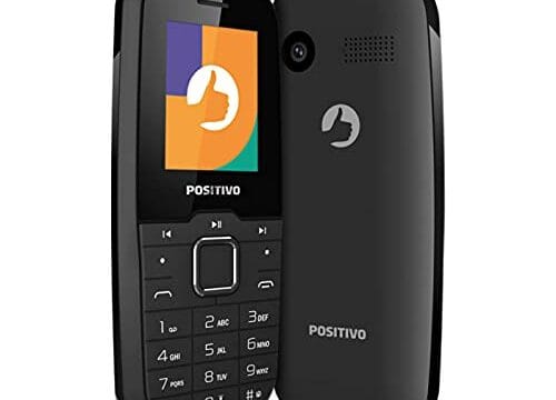 Celular Feature Phone Positivo P26 Tela 1,8", 2G Dual SIM Câmera traseira QVGA, 32MB RAM 32MB Armazenamento, Bluetooth, Rádio FM - Preto
