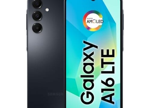 Celular Samsung Galaxy A16, 128GB + 4GB RAM, Câmera de até 50MP, Tela 6.7", NFC, IP54, Bateria 5000 mAh - Preto