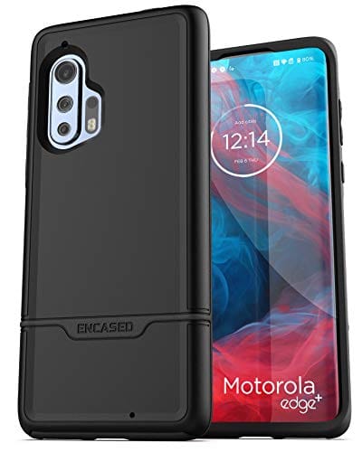 ENCASED Capa resistente para Motorola Edge Plus (apenas 2020) Capa robusta de grau militar para Moto Edge+ (preto)