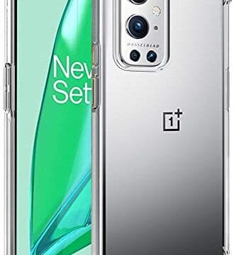 Folmeikat Capa Oneplus 9 Pro, capa 1+9 Pro para homens e mulheres, capa antiqueda à prova de choque de TPU macio de duas cores para Oneplus 9 Pro 6,7 polegadas (transparente) (transparente)