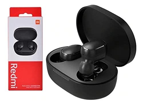 Fone de ouvido AirDots Redmi Xiaomi sem fio TWS 5.0, preto