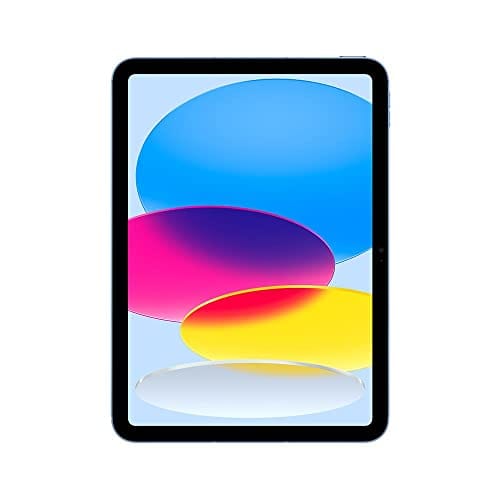 iPad da Apple (10a geração): Com chip A14 Bionic, tela Liquid Retina de 10,9 polegadas, 256 GB Wi-Fi 6, câmera frontal de 12 MP, câmera traseira de 12 MP, Touch ID – Azul