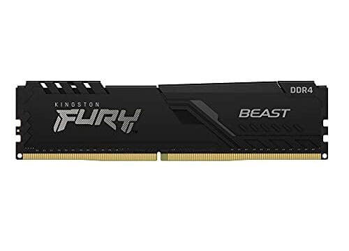 KF432C16BB/16 - Memória de 16GB DIMM DDR4 3200Mhz FURY Beast 1,35V 1Rx8 288 pinos para desktop/gamers, Preto