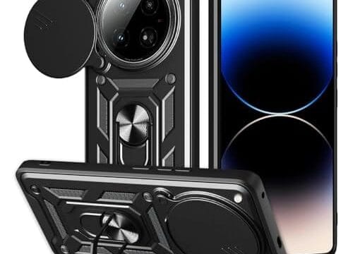 Kukoufey Capa compatível com Infinix Zero 40 4G, com capa de lente de câmera deslizante compatível com Infinix Zero 40 4G X6860 capa preta