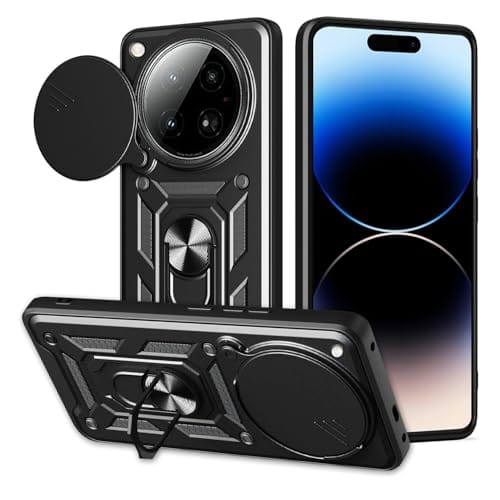 Kukoufey Capa compatível com Infinix Zero 40 4G, com capa de lente de câmera deslizante compatível com Infinix Zero 40 4G X6860 capa preta