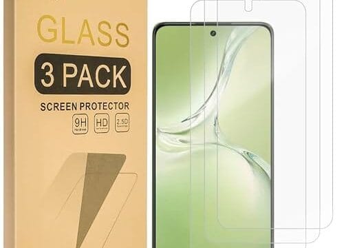 Mr.Shield Protetor de tela compatível com OnePlus Nord CE 4 Lite 5G [vidro temperado] [pacote com 3] [vidro japonês com dureza 9H]