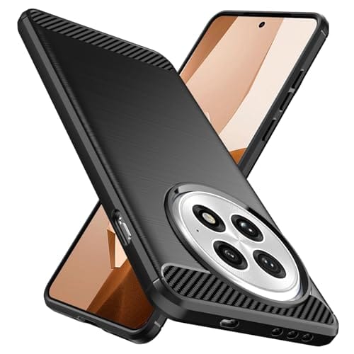 Natbok Capa projetada para OnePlus 13R, TPU flexível [textura escovada] [antiderrapante] à prova de choque, proteção militar, capa fina para OnePlus 13R, preta