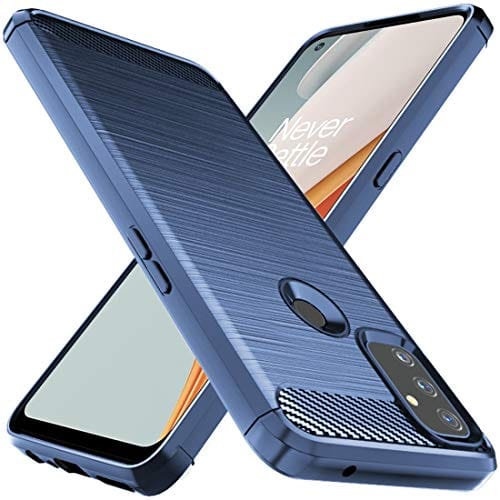 Osophter Capa para Oneplus Nord N100 capa protetora de borracha TPU flexível com absorção de choque para Oneplus Nord N100 (azul marinho)