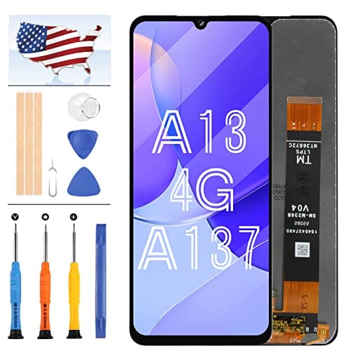 Para Samsung Galaxy A13 SM-A137 tela de substituição SM-A137F SM-A137F/DSN SM-A137F/DS LCD Touch Screen Digitalizador Assembly A137 A135 Display Repiar Kit de peças (não para A13 5G) (preto sem