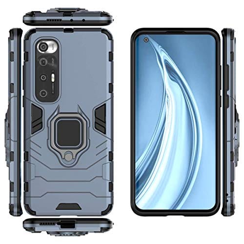 QiongNi Capa para Xiaomi Mi 10S, suporte magnético para carro, capa para Xiaomi Mi 10S M2102J2SC azul