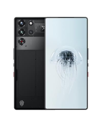 REDMAGIC 10 Pro 144Hz Gaming Phone, Smartphone Android 5G, 16GB RAM+512GB ROM, Snapdragon 8 Elite, 6.85" 1.5K AMOLED Tela Cheia, FHD+, Câmera 50MP, Dual-Sim, Preto Transparente