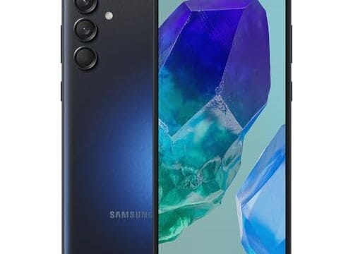 Samsung Galaxy M55 5G, Câmera Tripla Traseira de até 50MP, Selfie de 50MP, Nightography, Apagador de objetos, Tela Super AMOLED + de 6.7" 120Hz Vision Booster, 256 GB, 8GB de RAM - Azul Escuro