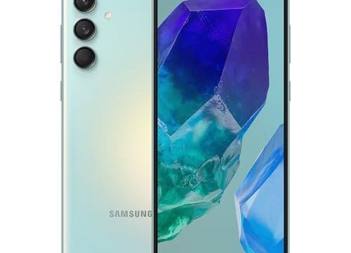 Samsung Galaxy M55 5G, Câmera Tripla Traseira de até 50MP, Selfie de 50MP, Nightography, Apagador de objetos, Tela Super AMOLED + de 6.7" 120Hz Vision Booster, 256 GB, 8GB de RAM - Verde Claro