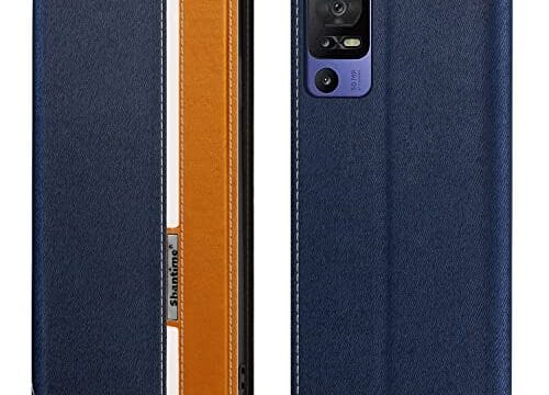 Shantime Capa para TCL 40 SE, capa flip de couro com fecho magnético multicolorida moderna com porta-cartão para TCL 40 SE (6,7 polegadas)