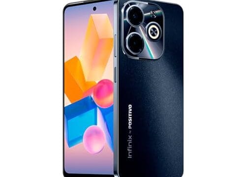 Smartphone Infinix Hot 40i 8GB RAM 256GB Câmera Dupla 50MP + Selfie 32MP NFC 6,6” IPS Dual Chip - Preto