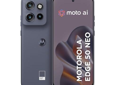 Smartphone Motorola Edge 50 Neo 5G - 256GB 16GB (8GB RAM+8GB Ram Boost) 50MP Sony Camera Moto AI Ultrarresistencia militar - Grisaille Vegan Leather