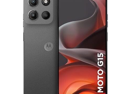 Smartphone Motorola Moto g15-256GB 12GB (4GB RAM+8GB Ram Boost) e Camera 50MP com AI e Night Vision Bateria de 5200 mAh Tela FHD+ 6.7" com Superbrilho NFC - Grafite