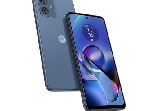 Smartphone Motorola Moto g54 5G - 256GB 16GB (8GB RAM+8GB Ram Boost) AI Camera 50MP Tela FHD 5000 mAh NFC - Azul Vegan Leather