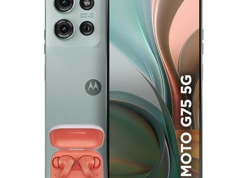 Smartphone Motorola Moto g75 5G + Moto Buds - 256GB 16GB (8GB RAM+8GB Ram Boost) e 50MP Sony Lytia 600 Camera Moto AI Ultrarresistencia militar - Cinza Vegan Leather