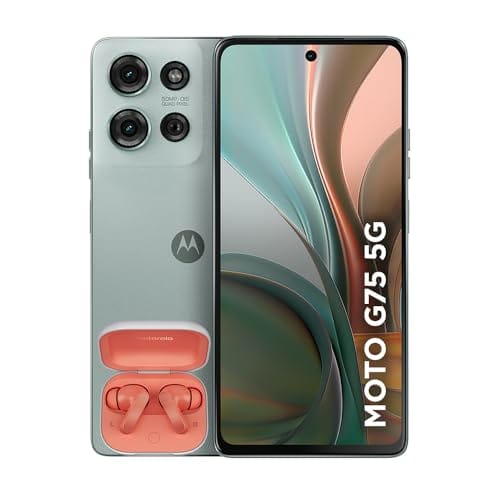 Smartphone Motorola Moto g75 5G + Moto Buds - 256GB 16GB (8GB RAM+8GB Ram Boost) e 50MP Sony Lytia 600 Camera Moto AI Ultrarresistencia militar - Cinza Vegan Leather