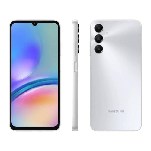 Smartphone Samsung Galaxy A05s 6,7 Tela Infinita 128GB + 6GB RAM Tela Infinita de 6.7" 50MP + 2MP + 2MP, Processador Octa-Core, Bateria de longa duração - Prata