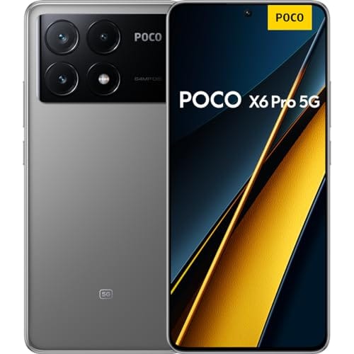 Smartphone Xiaomi POCO X6 Pro 5G 12GB+512GB NFC Dimensity 8300-Ultra 64MP câmera tripla 67W 120Hz AMOLED (Cinza)