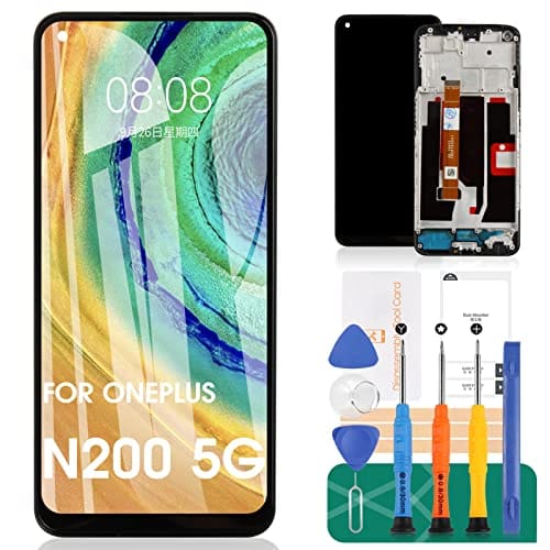 SRJTEK para Oneplus Nord N200 5G Tela Lcd para Oneplus N200 5G Substituição de Tela Nord N200 5G Display Lcd De2118 Conjunto de Digitalizador de Toque Compatível com Kits de Peças de Reparo De2117(Pre