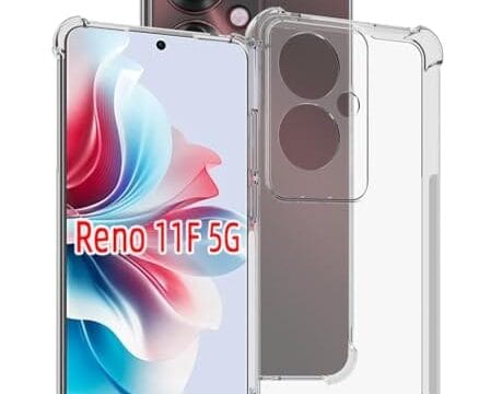 USTIYA Capa para Oppo Reno 11 F 5G TPU transparente quatro cantos capa de proteção de grau militar transparente macia