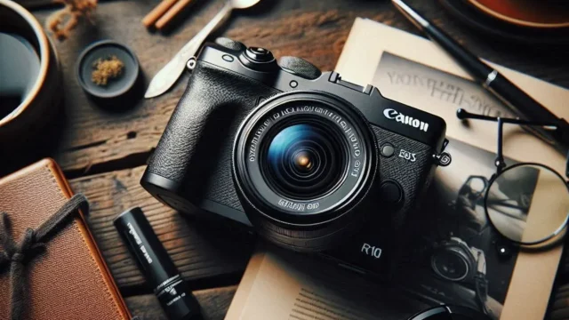 Canon Câmera sem espelho EOS R10 com kit de lentes RF-S 18-45 mm
