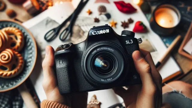 Câmera Canon SL3 DSLR: 24.1MP, Compacta e Full HD