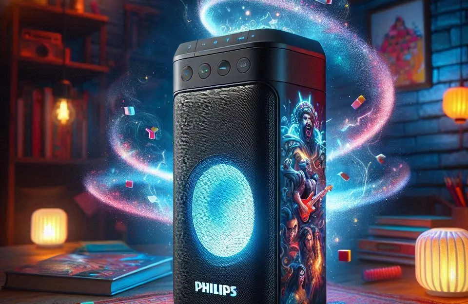 Party Speaker Philips Bluetooth com Som Potente e LED