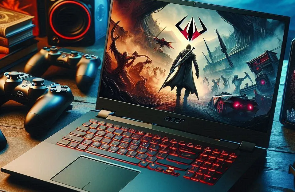Notebook Gamer Acer Nitro V Intel Core i7 13ªG 16GB 512GB SSD RTX4050 Linux Gutta 15.6" Full HD: Performance e Potência em Jogo