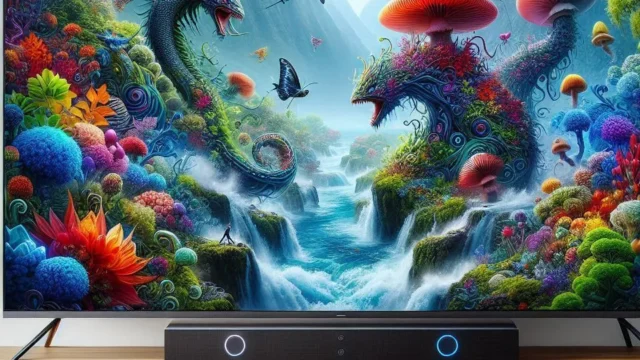 Smart TV Toshiba 65" QLED 4K com Modo Arte e Vidaa