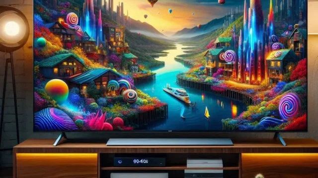 Smart TV QLED 65 4K Toshiba com Google TV e Dolby