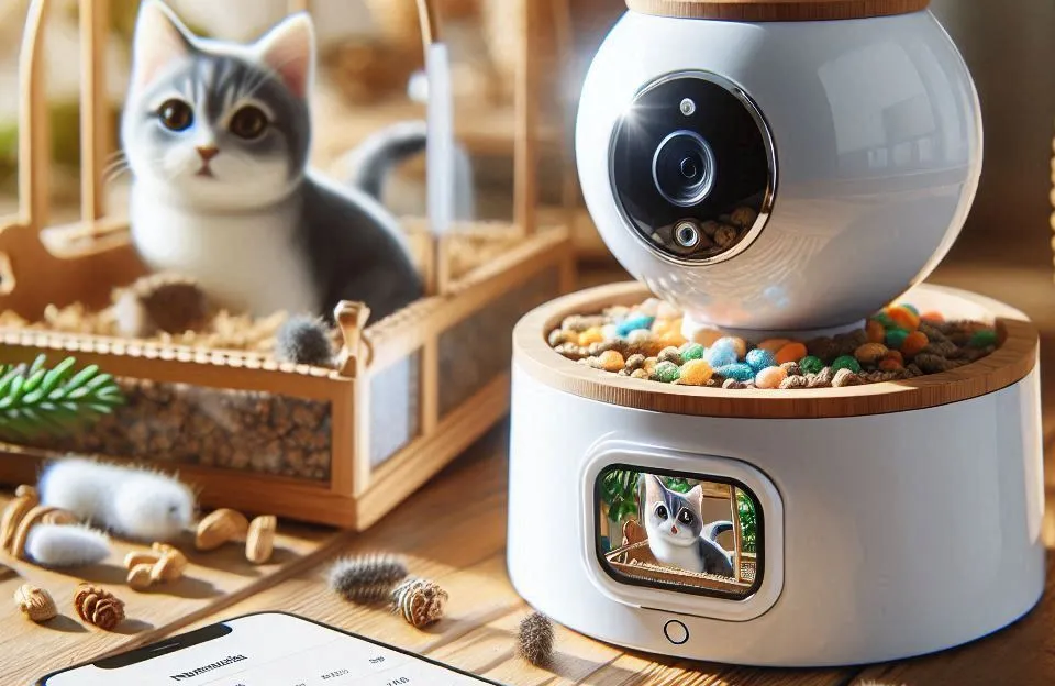 Alimentador Automático WiFi com Câmera e Áudio (3L)