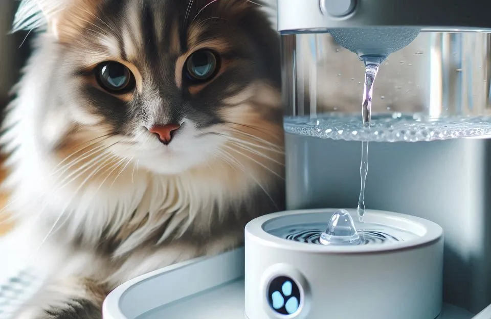 Fonte de Água para Gatos HomeRunPet 2L sem Fio e Silenciosa