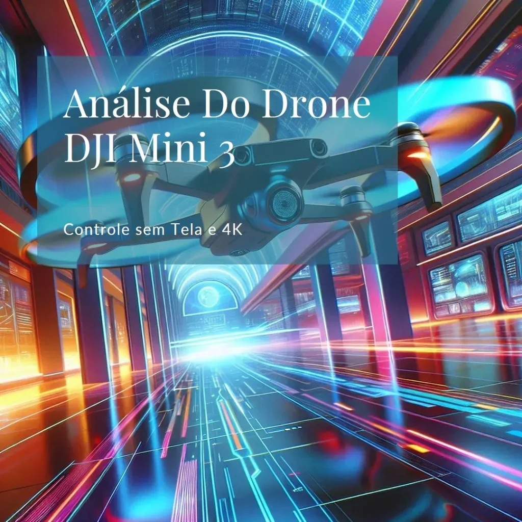 Drone DJI Mini 3 DJI RC-N1 (Sem Tela) - Controle sem Tela, 4K e Resistência ao Vento