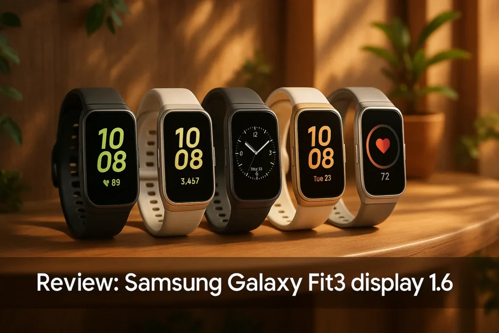 Cinco Principais Modelos de  Smartwatch Samsung Galaxy Fit3 display 1.6