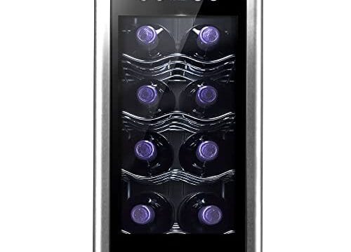 Adega ACB08 Electrolux 8 garrafas 1 Porta Preta Acabamento em Alumínio - Bivolt