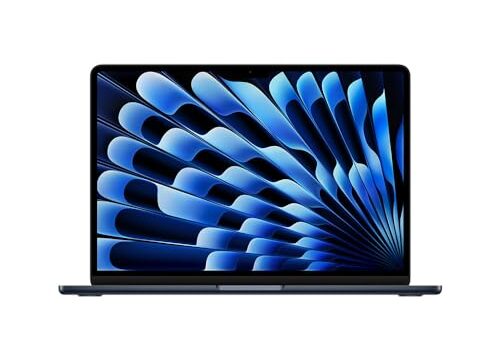 Apple 2024 MacBook Air (de 13 polegadas, Processador M3 da Apple com CPU 8‑core e GPU 8‑core, 16GB Memória unificada, 256 GB) - Meia-noite