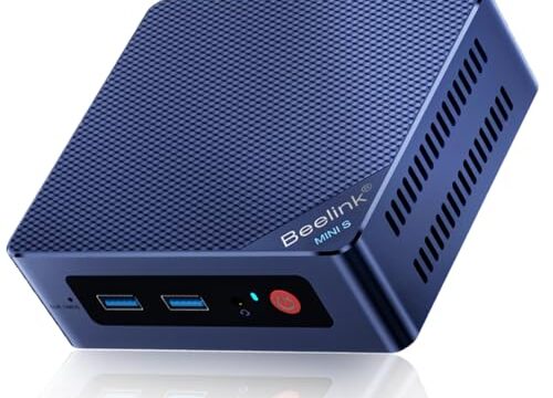 Beelink Mini S12 Pro Mini Pc, 12º Intel Alder Lake-N100 (Até 3,4 Ghz), 16 Gb De Ram Ddr4, 500 Gb De Ssd M.2, Suporte Para Minicomputador 4K Dual Hdmi Display/Wifi 6/Bt 5.2/Usb 3.2/1000 Mbps Lan/Wol