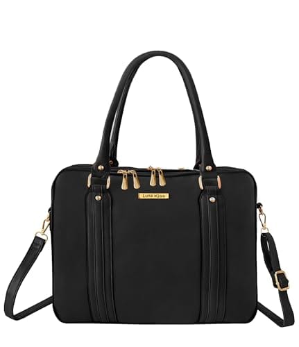 Bolsa Pasta Maleta Notebook Laptop Executiva Feminina Masculina Com Alça Transversal Alto Padrão Ideal Para O dia a Dia Faculdade Trabalho (Preto)