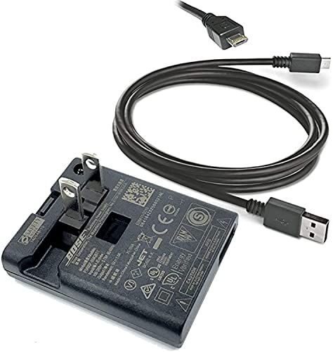 Bose SoundLink Mini II &SoundLink Carregador de alto-falante Bluetooth giratório, SoundLink Revolve+ alto-falante e soneca com máscara de ruído, carregador adaptador de parede 776716-0010 com cabo de alimentação de 9,5 cm